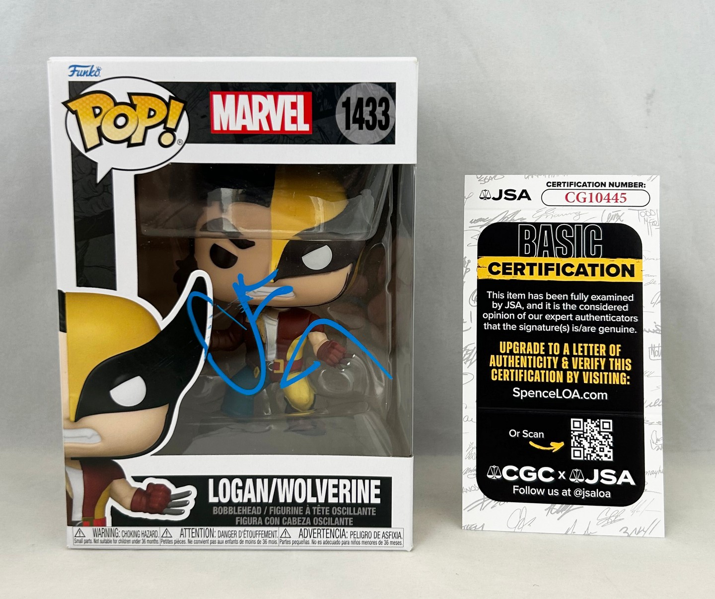 Hugh Jackman Signed Funko Pop X-Men Logan Wolverine #1433 JSA 2
