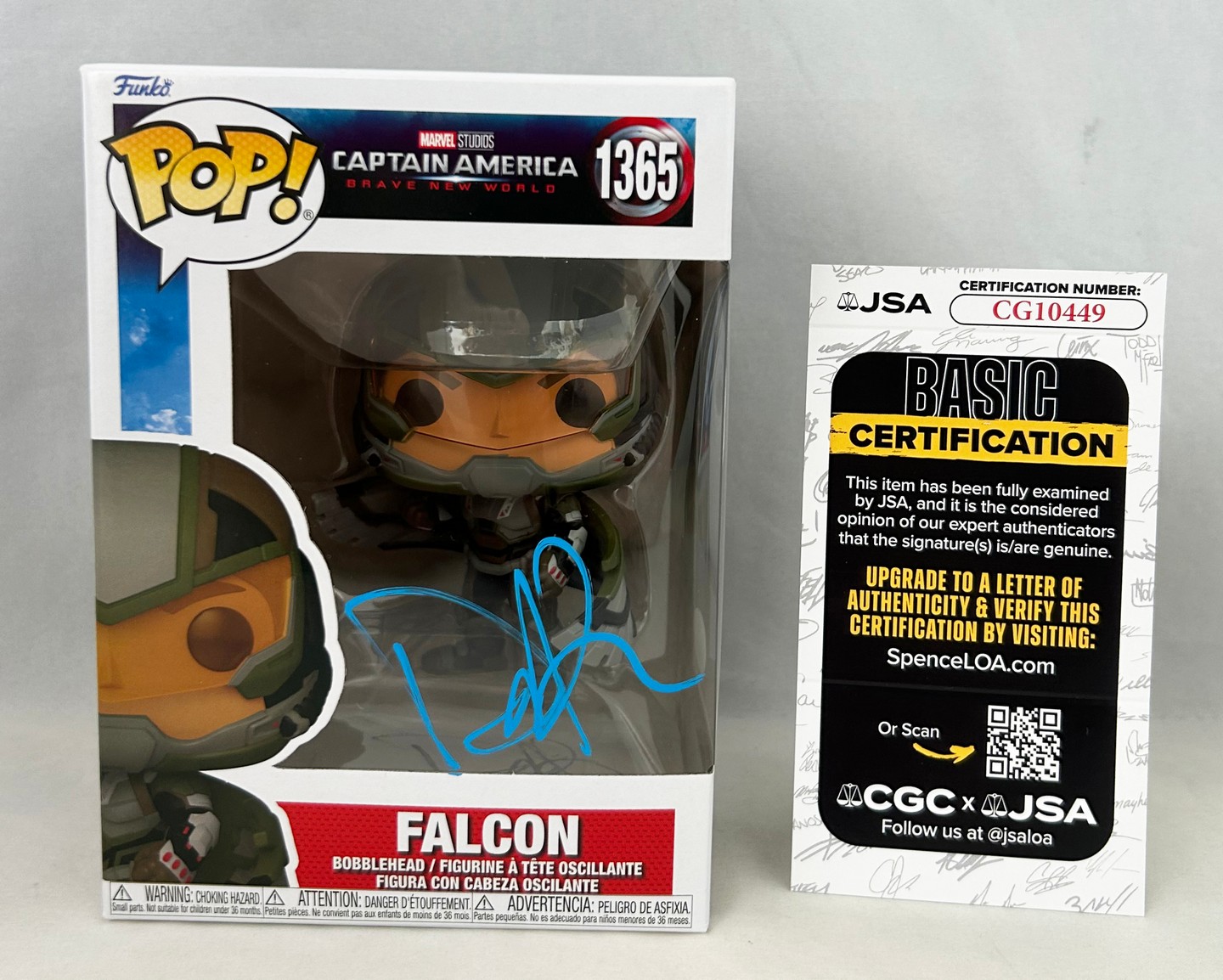 Danny Ramirez Signed Funko Pop Captain America Falcon #1365 JSA
