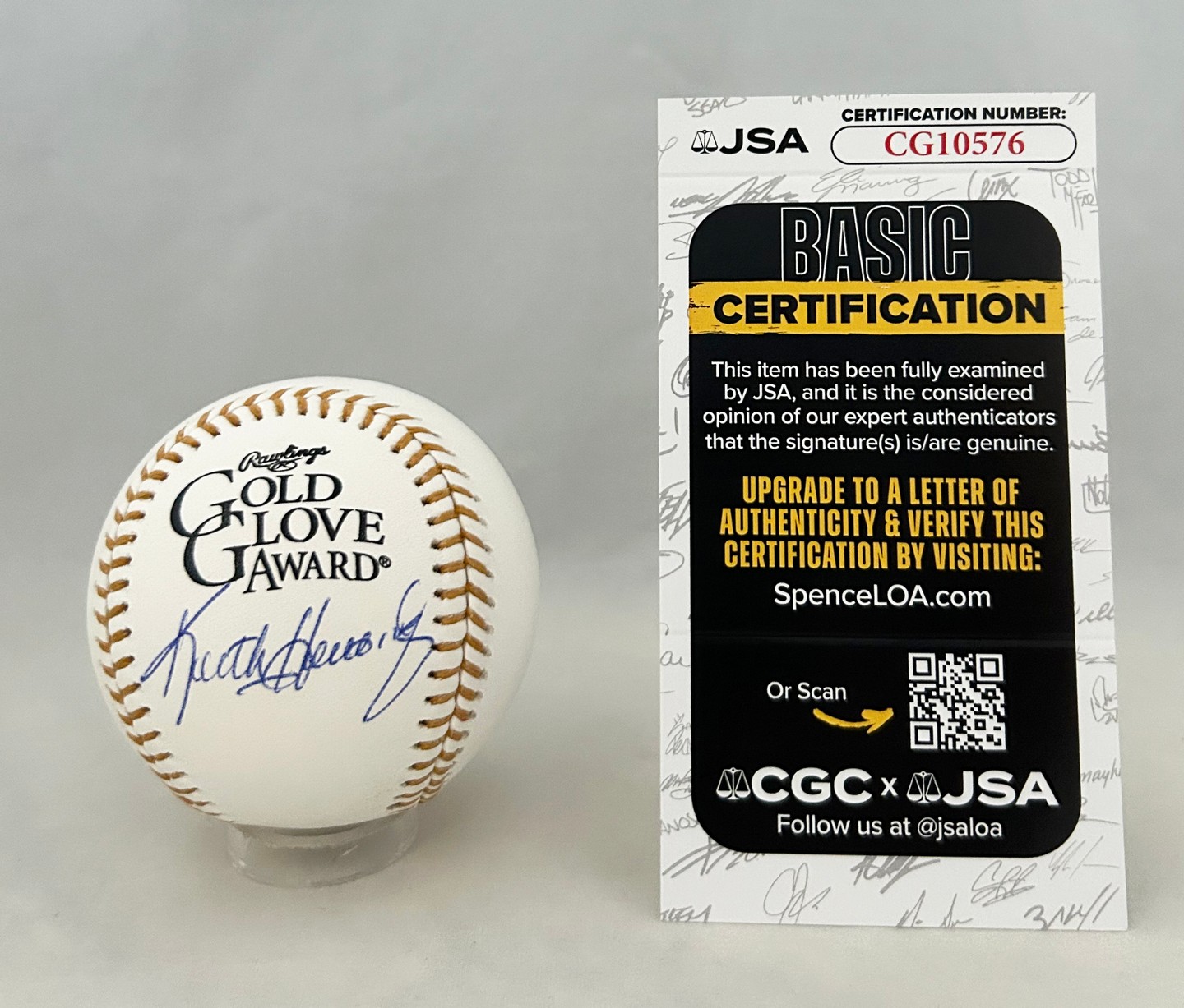 Keith Hernandez Signed Gold Glove Baseball New York Mets JSA