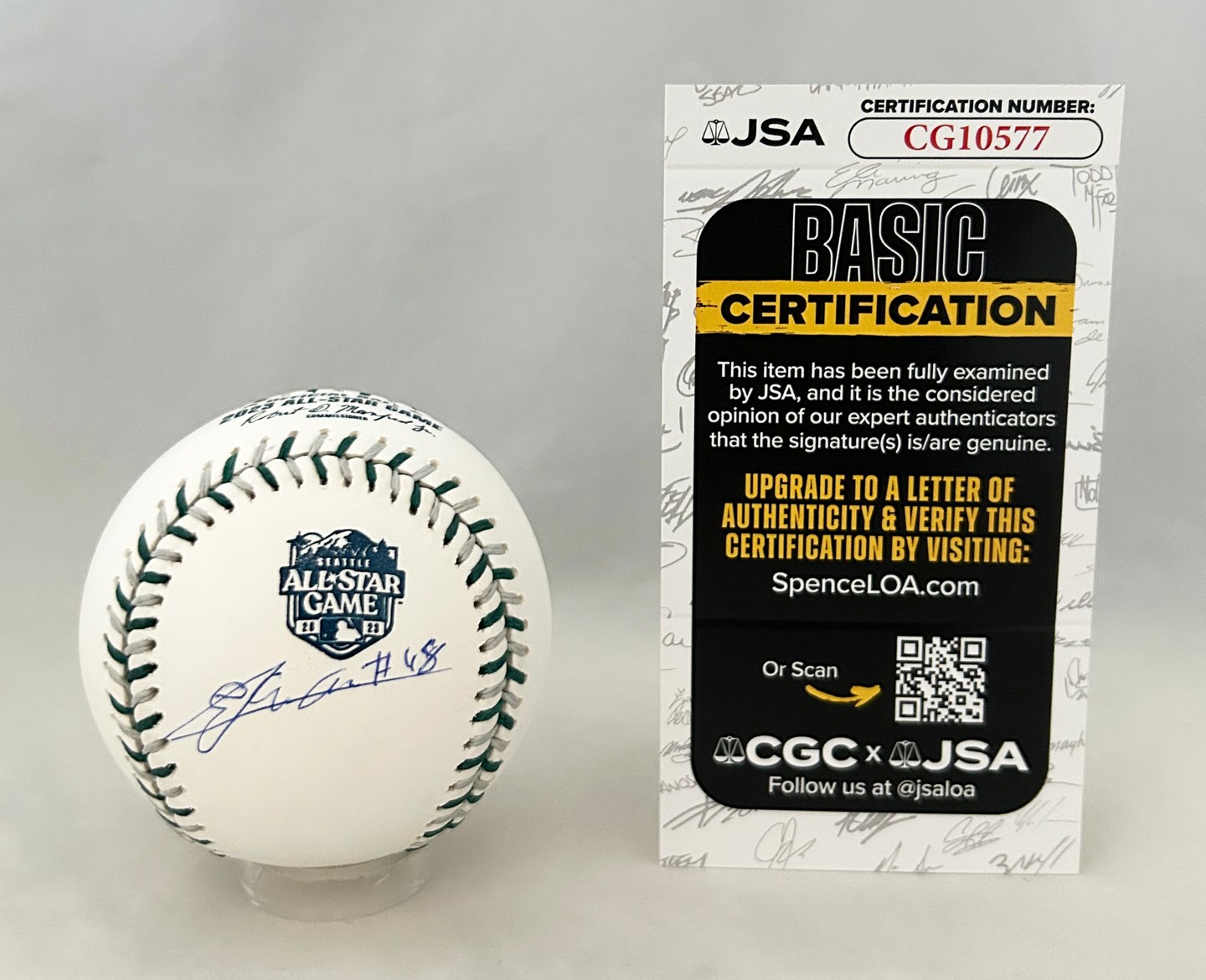 Emmanuel Clase Signed 2023 All Star Baseball Cleveland Guardians JSA