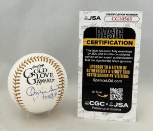 Ozzie Smith Signed Gold Glove Baseball St. Louis Cardinals JSA