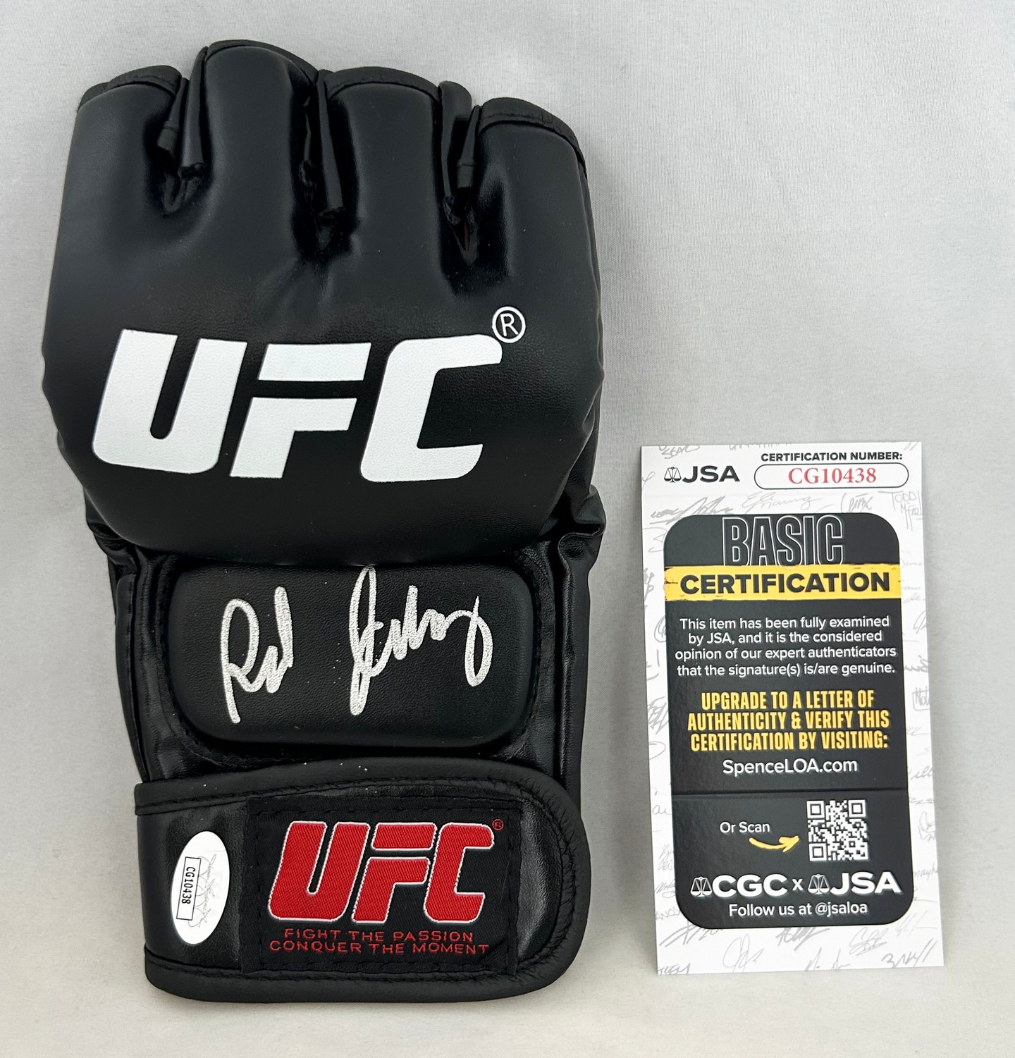 Red Dela Cruz Signed UFC Glove JSA