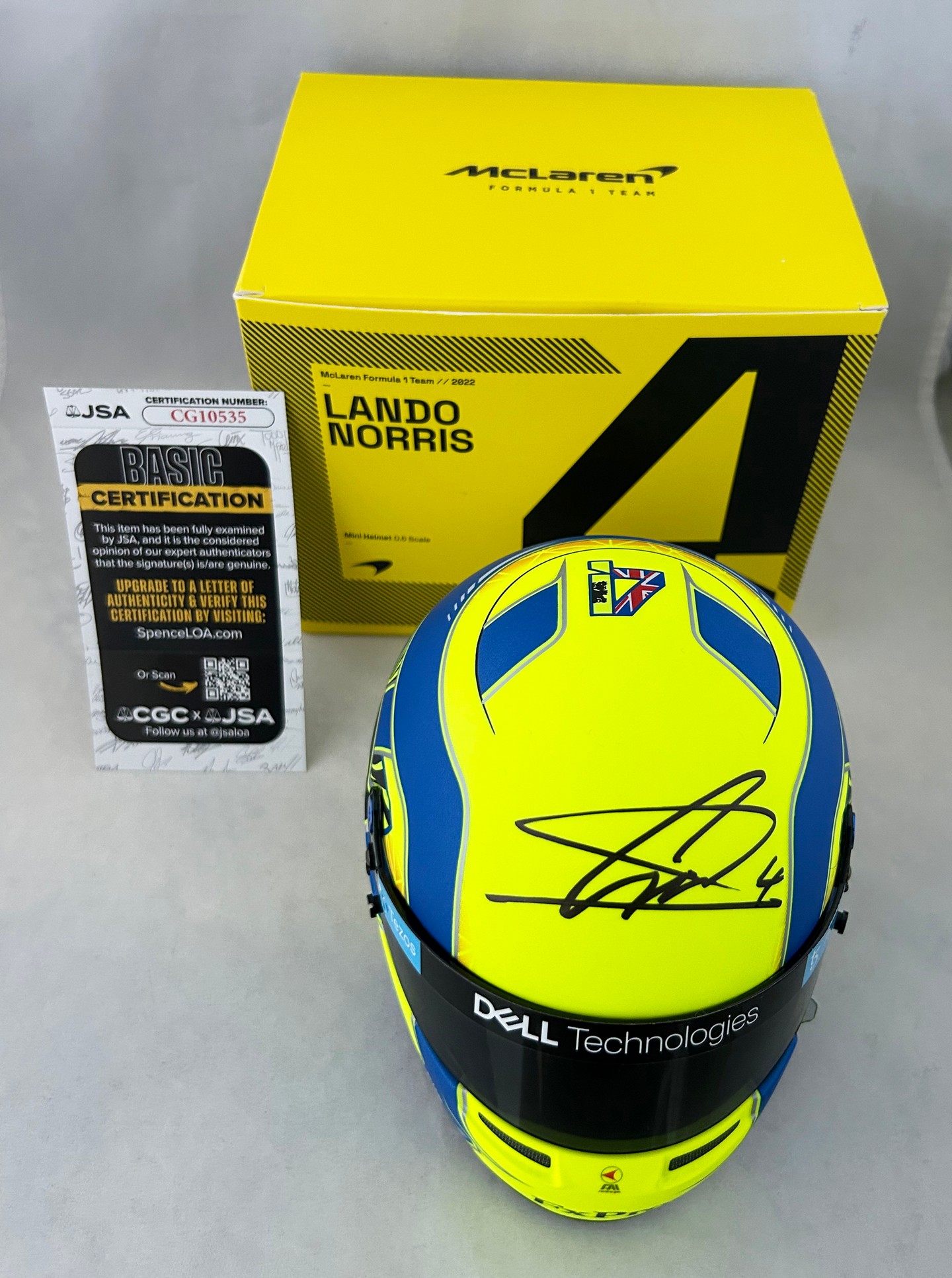 Lando Norris Signed Helmet 1:2 McLaren 2023 Season F1 JSA