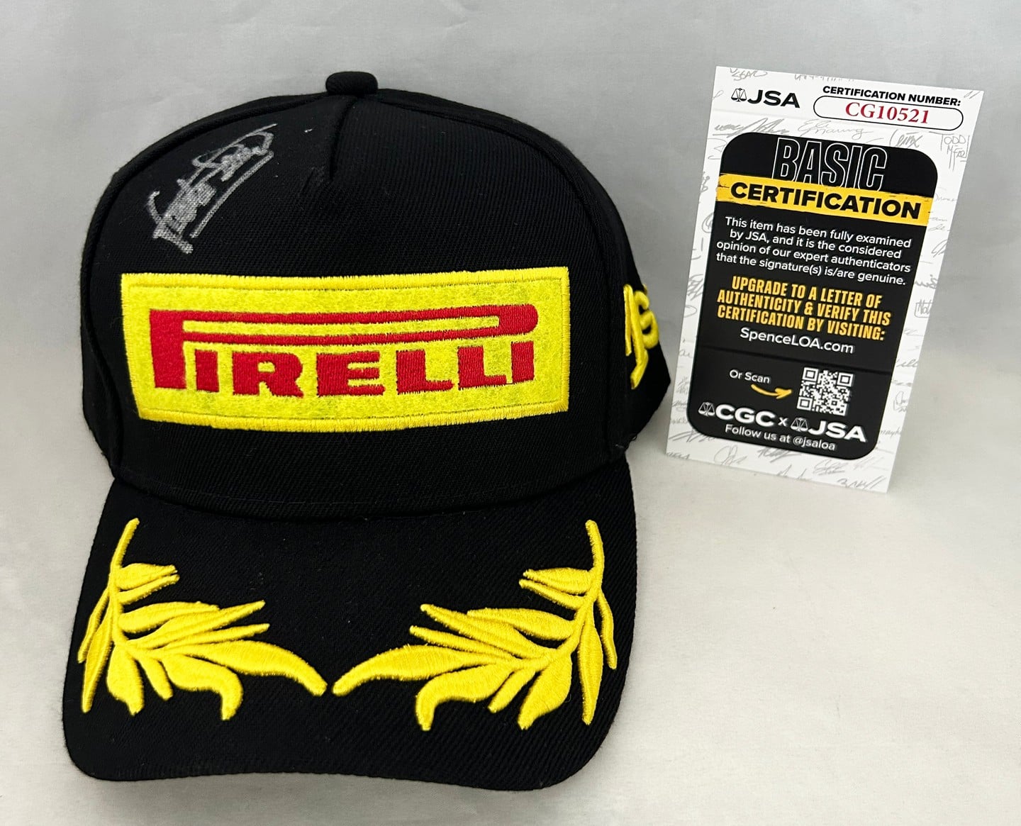 Sir Jackie Stewart Signed Hat BRM Tyrrell Pirelli F1 Formula 1 JSA