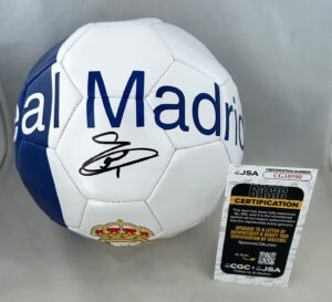 Thibaut Courtois Signed Soccer Ball Real Madrid JSA 1