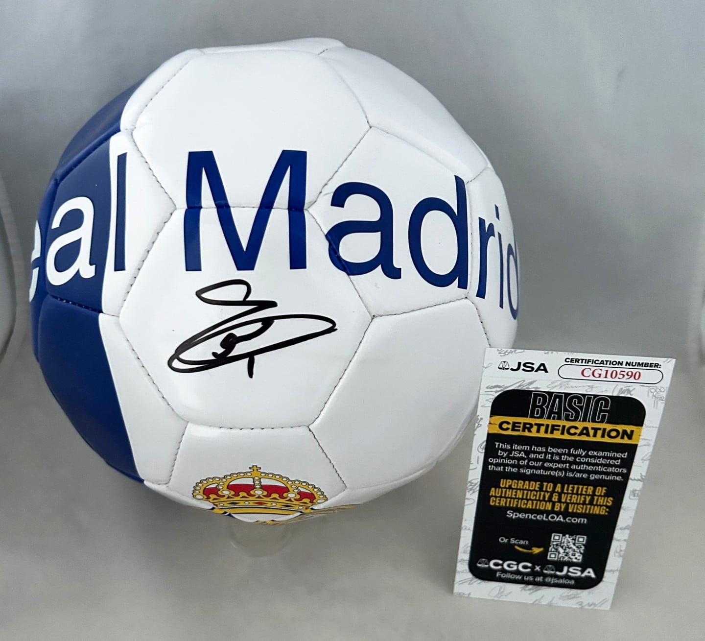 Thibaut Courtois Signed Soccer Ball Real Madrid JSA 1