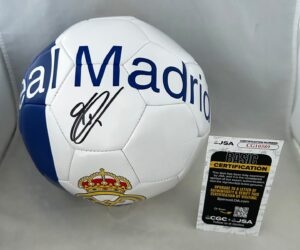 Thibaut Courtois Signed Soccer Ball Real Madrid JSA