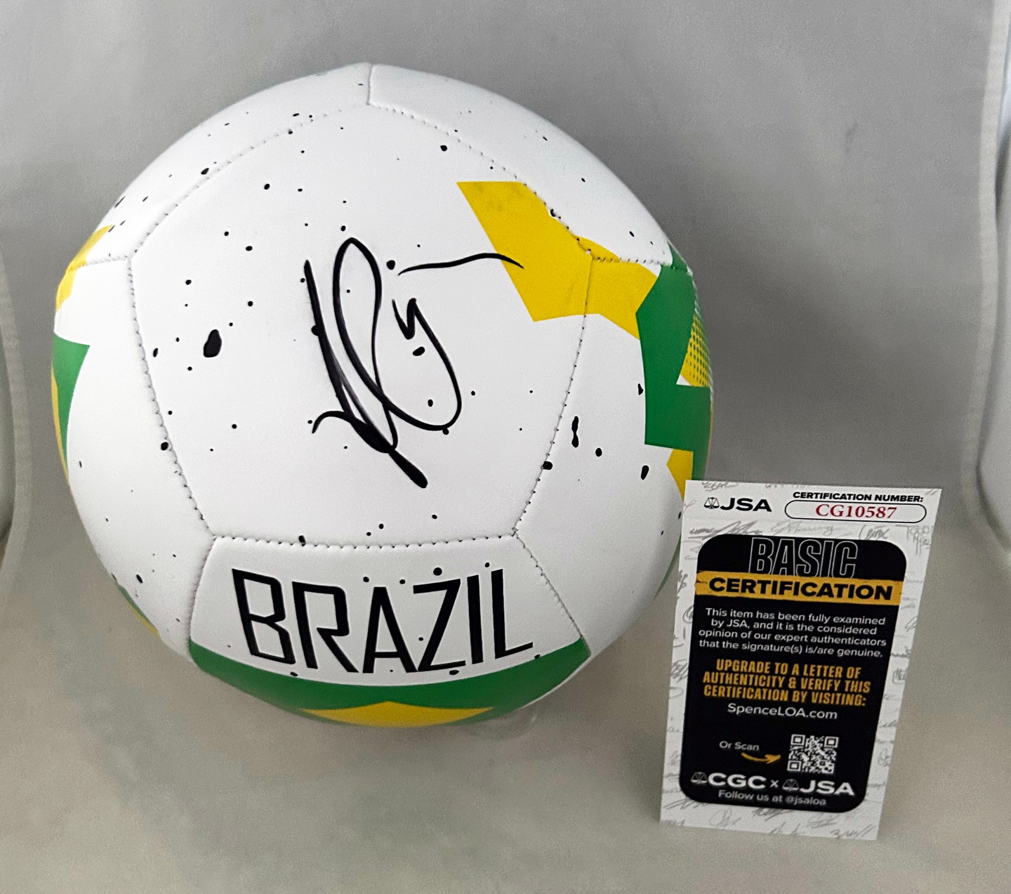 Rodrygo Signed Soccer Ball Brazil Brasil JSA 1