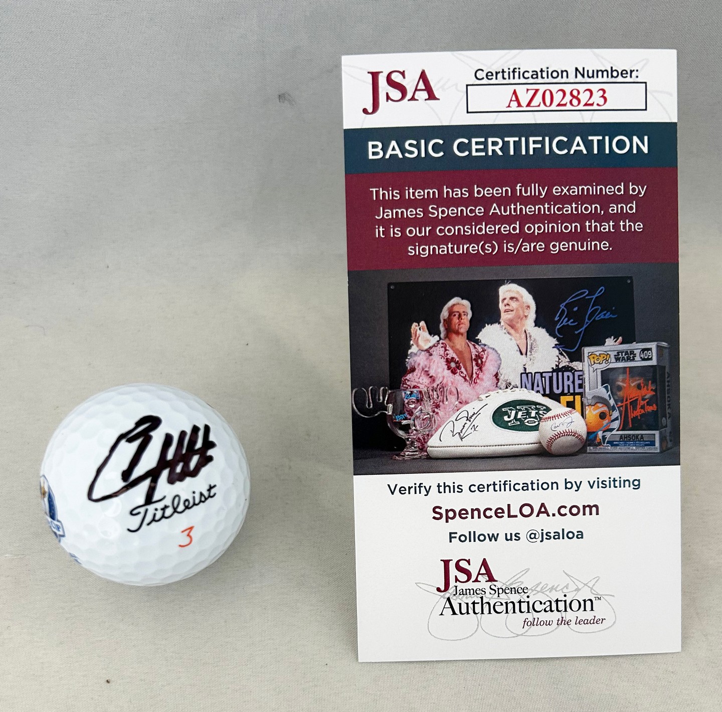 Tyrrell Hatton Signed 2025 Ryder Cup Golf Ball JSA
