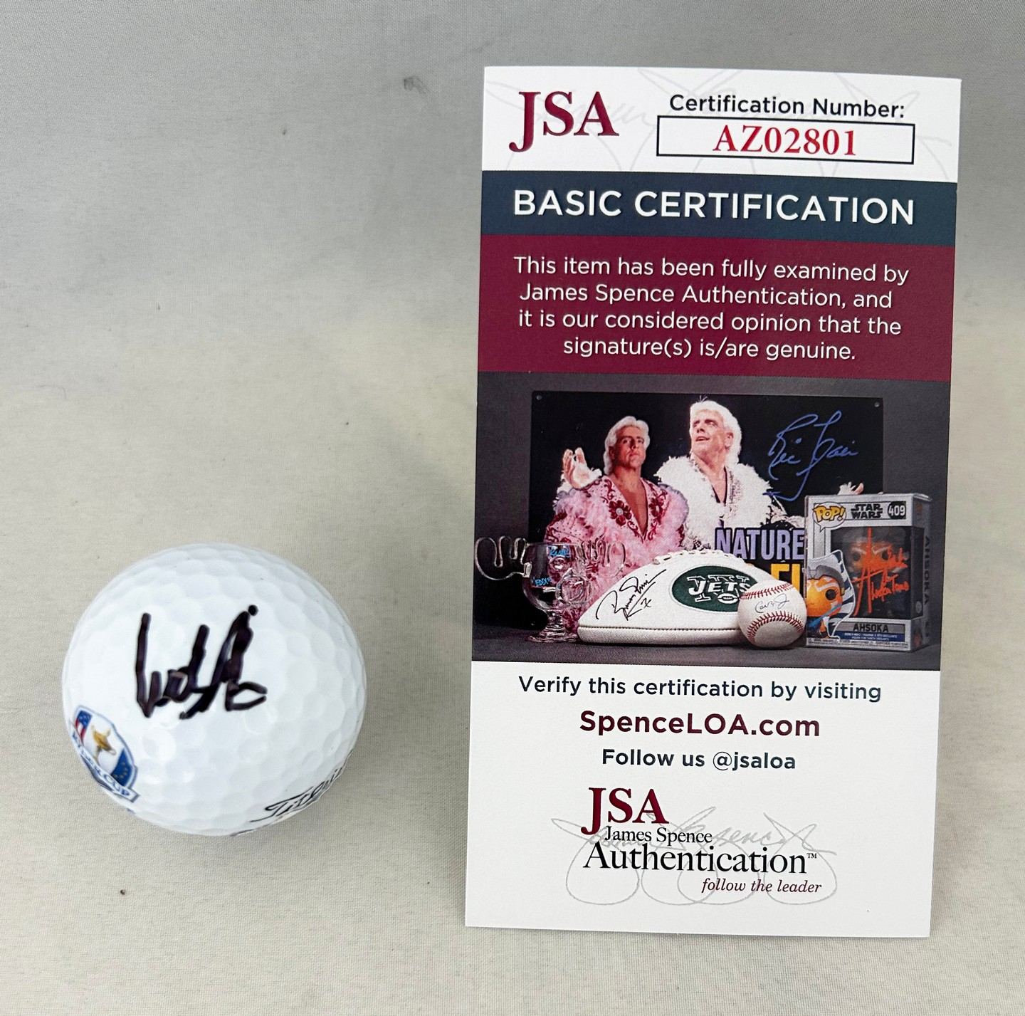 Ludvig Aberg Signed 2025 Ryder Cup Golf Ball JSA