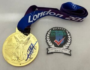 Usain Bolt Signed 2012 London Olympics Gold Medal Beckett BAS
