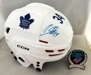 Auston Matthews Signed Full Size Helmet Toronto Maple Leafs Beckett BAS
