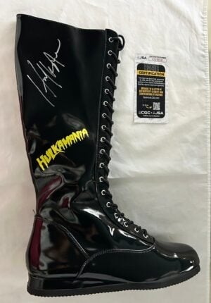 Hulk Hogan Signed Wrestling Boot Hulkamania WWE JSA