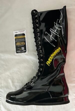 Hulk Hogan Signed Wrestling Boot Hulkamania WWE JSA 1