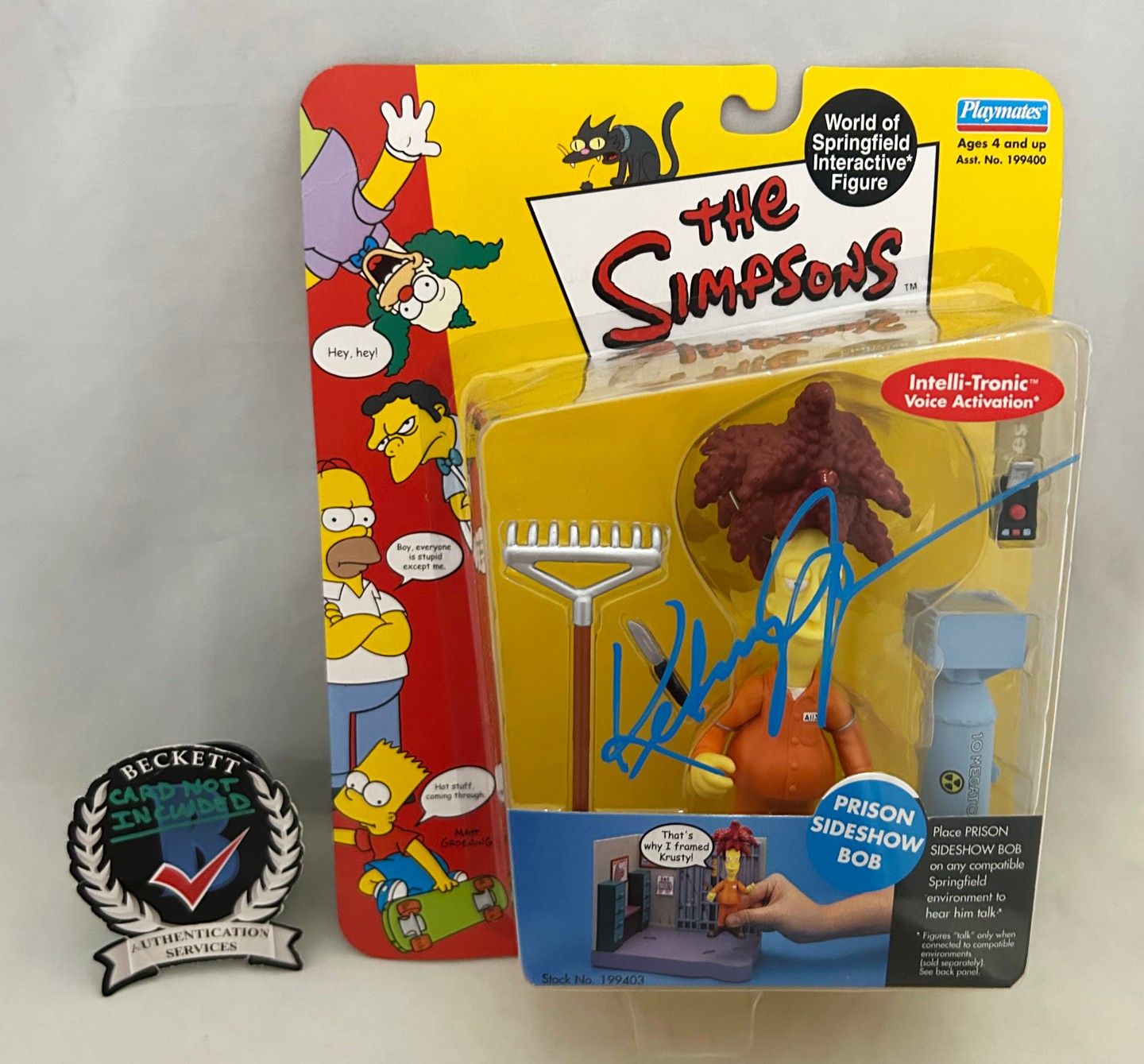 Kelsey Grammer Signed Action Figure Simpsons Sideshow Bob Beckett BAS