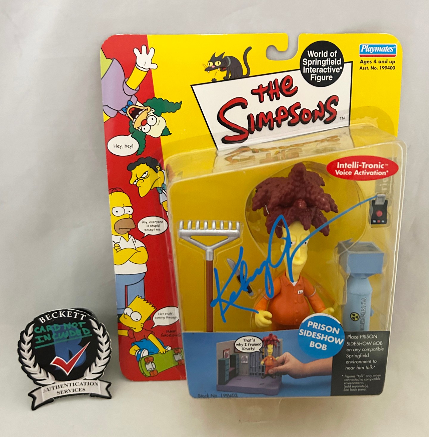 Kelsey Grammer Signed Action Figure Simpsons Sideshow Bob Beckett BAS 1