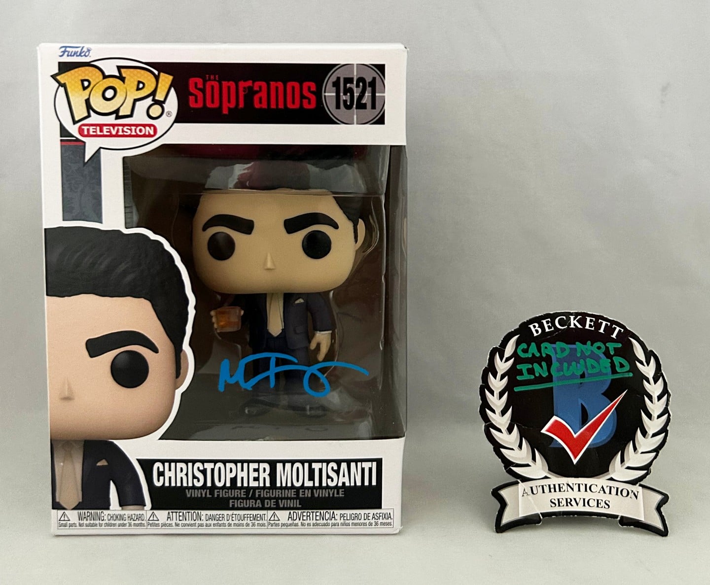 Michael Imperioli Signed Funko The Sopranos Chrstopher Moltisanti Beckett BAS 2