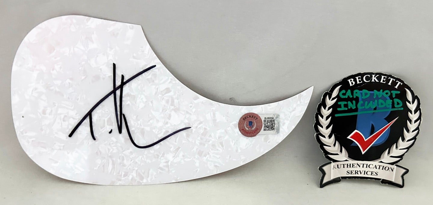 Tim McGraw Signed Acoustic Pickguard Beckett BAS