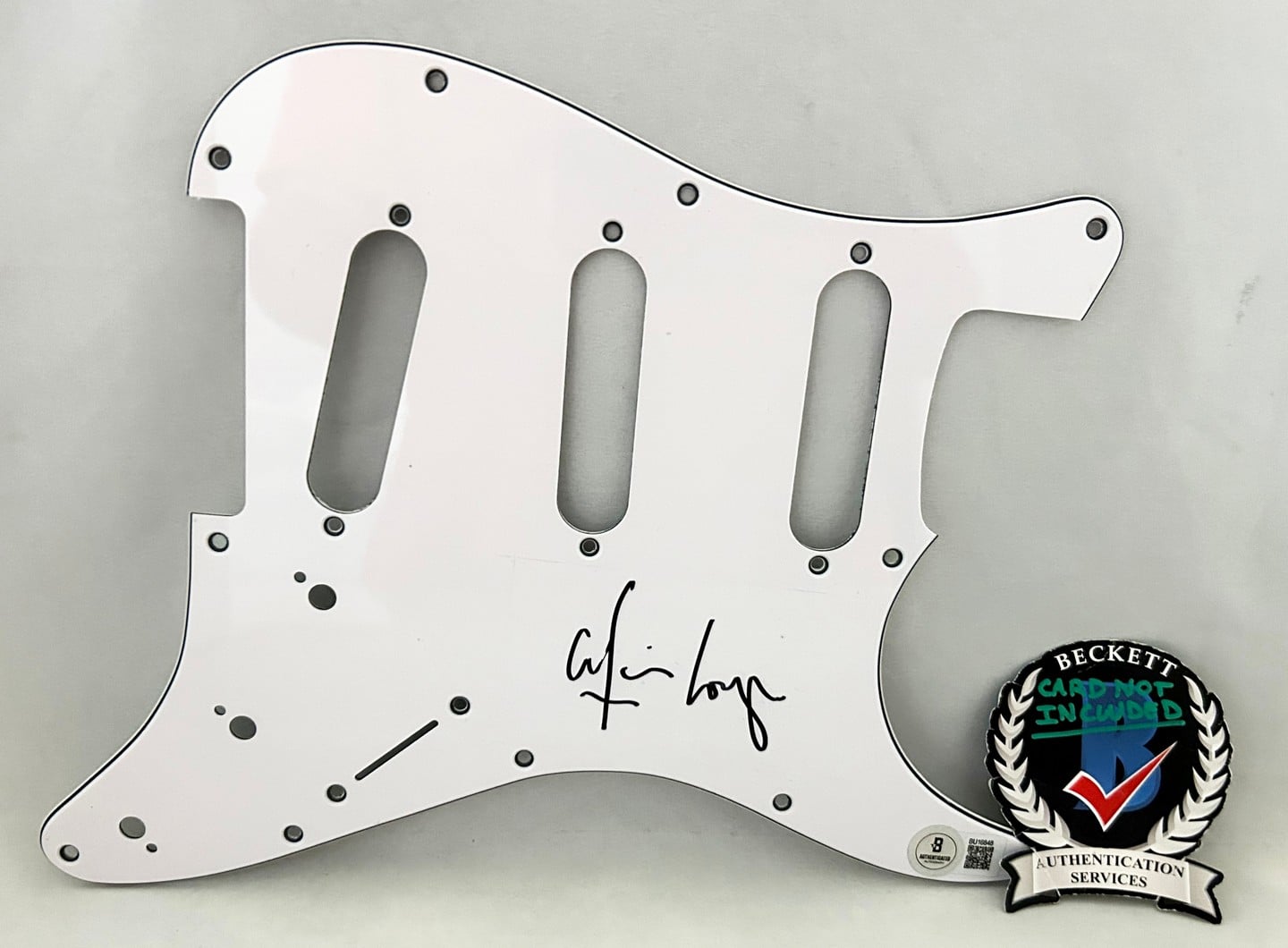 Alice Cooper Signed Electric Pickguard Beckett BAS
