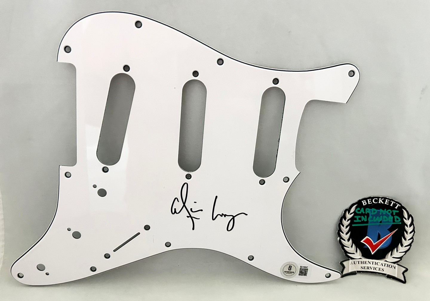 Alice Cooper Signed Electric Pickguard Beckett BAS 1