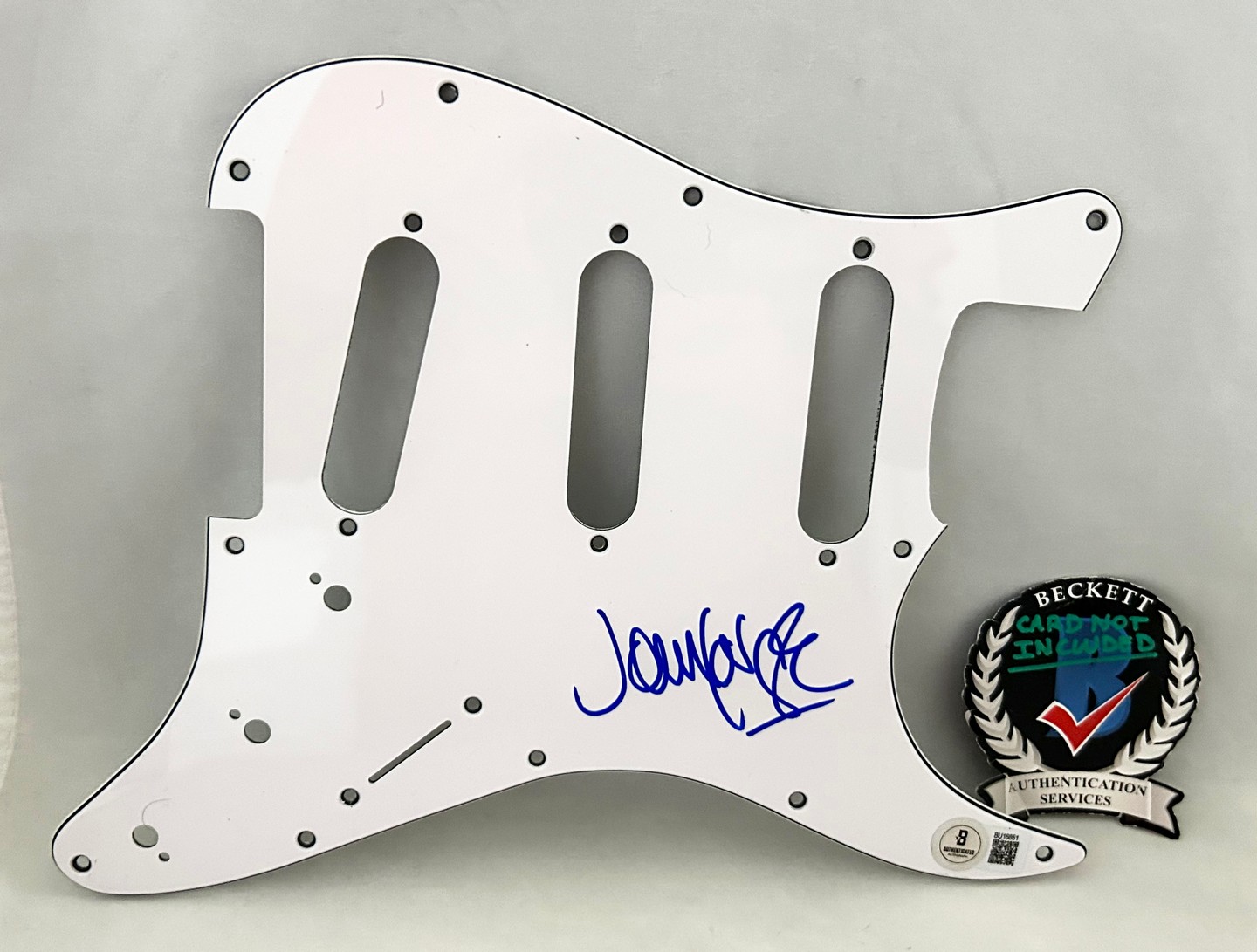 John Lodge Signed Electric Pickguard The Moody Blues Beckett BAS 2
