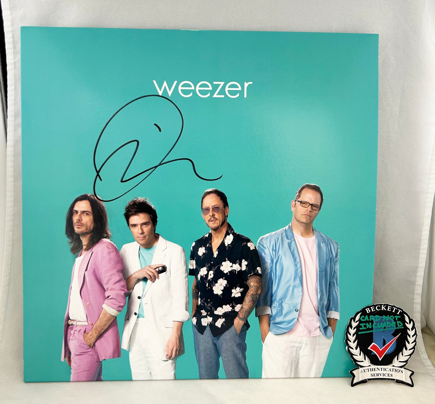 Rivers Cuomo Signed Vinyl LP Album Teal Beckett BAS