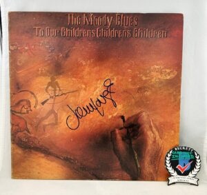 John Lodge Signed Vinyl LP Album Moody Blues To Our Childrens Childrens Children Beckett BAS