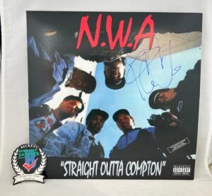 Ice Cube Signed Vinyl LP Album NWA Straight Outta Compton Beckett BAS