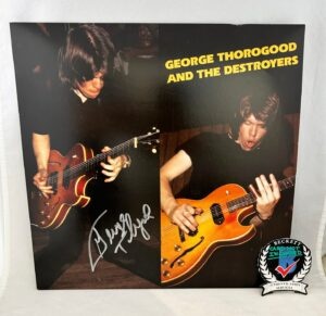 George Thorogood Signed Vinyl LP Album Beckett BAS