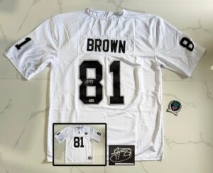 Tim Brown Signed Jersey Oakland Raiders Beckett BAS