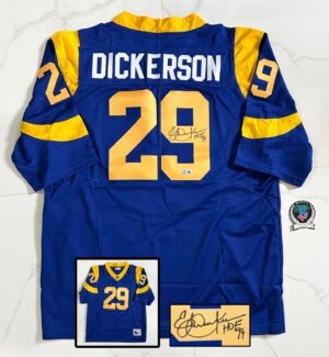Eric Dickerson Signed Jersey Los Angeles Rams Beckett BAS