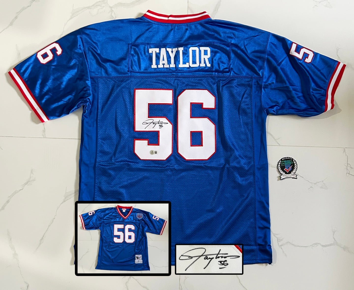 Lawrence Taylor Signed Jersey New York Giants Beckett BAS