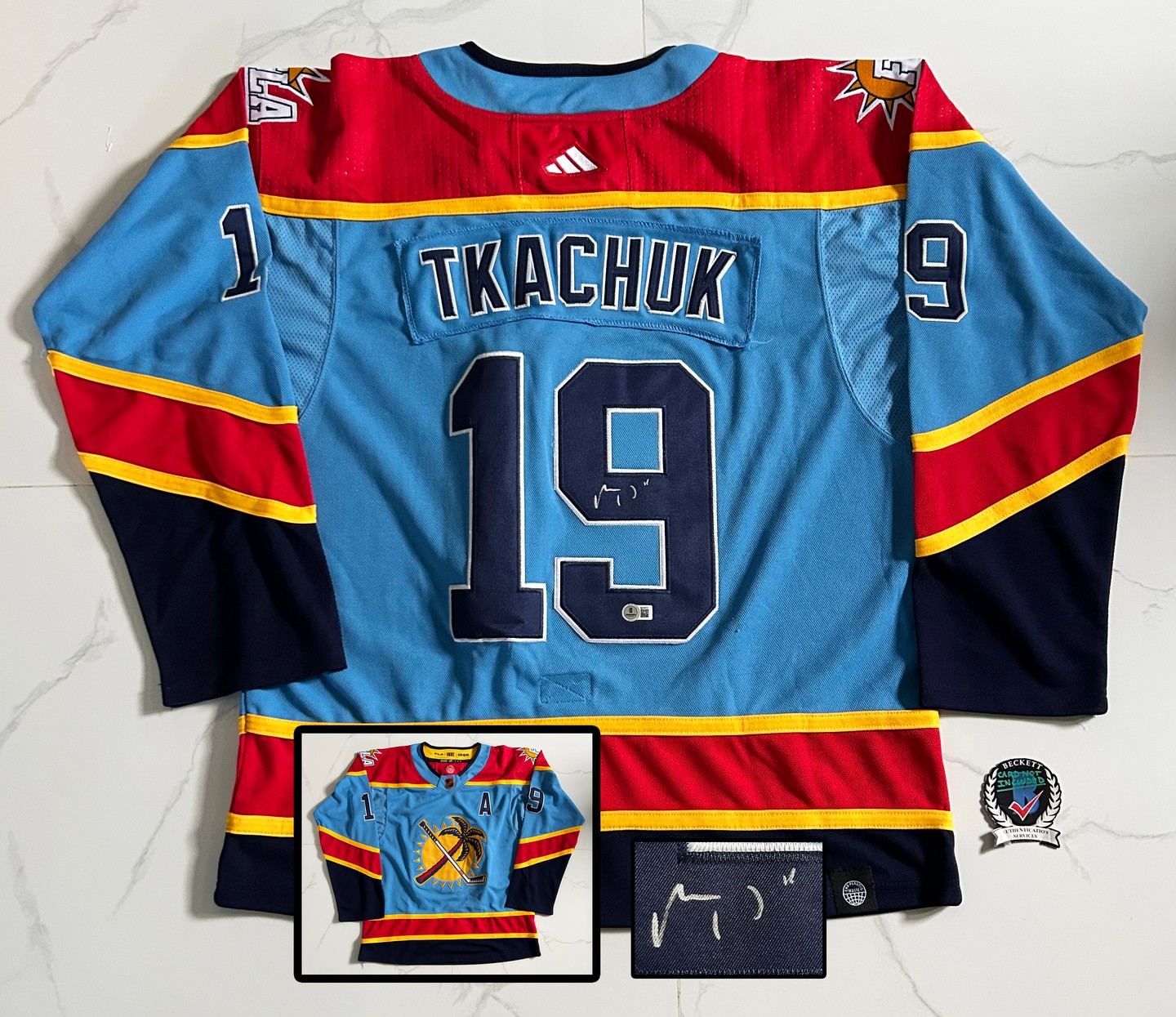 Matthew Tkachuk Signed Jersey Florida Panthers Beckett BAS