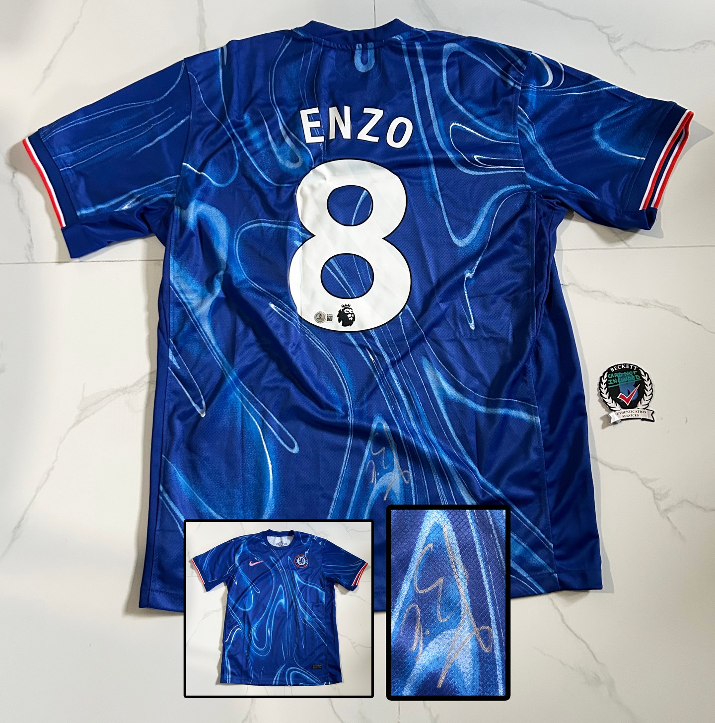Enzo Fernandez Signed Jersey Chelsea Beckett BAS