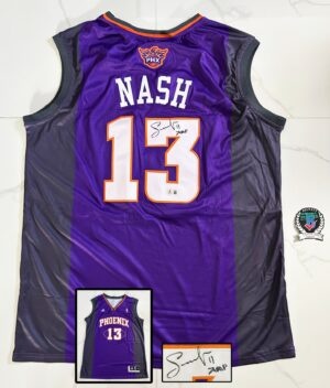 Steve Nash Signed Jersey Phoenix Suns Beckett BAS 1