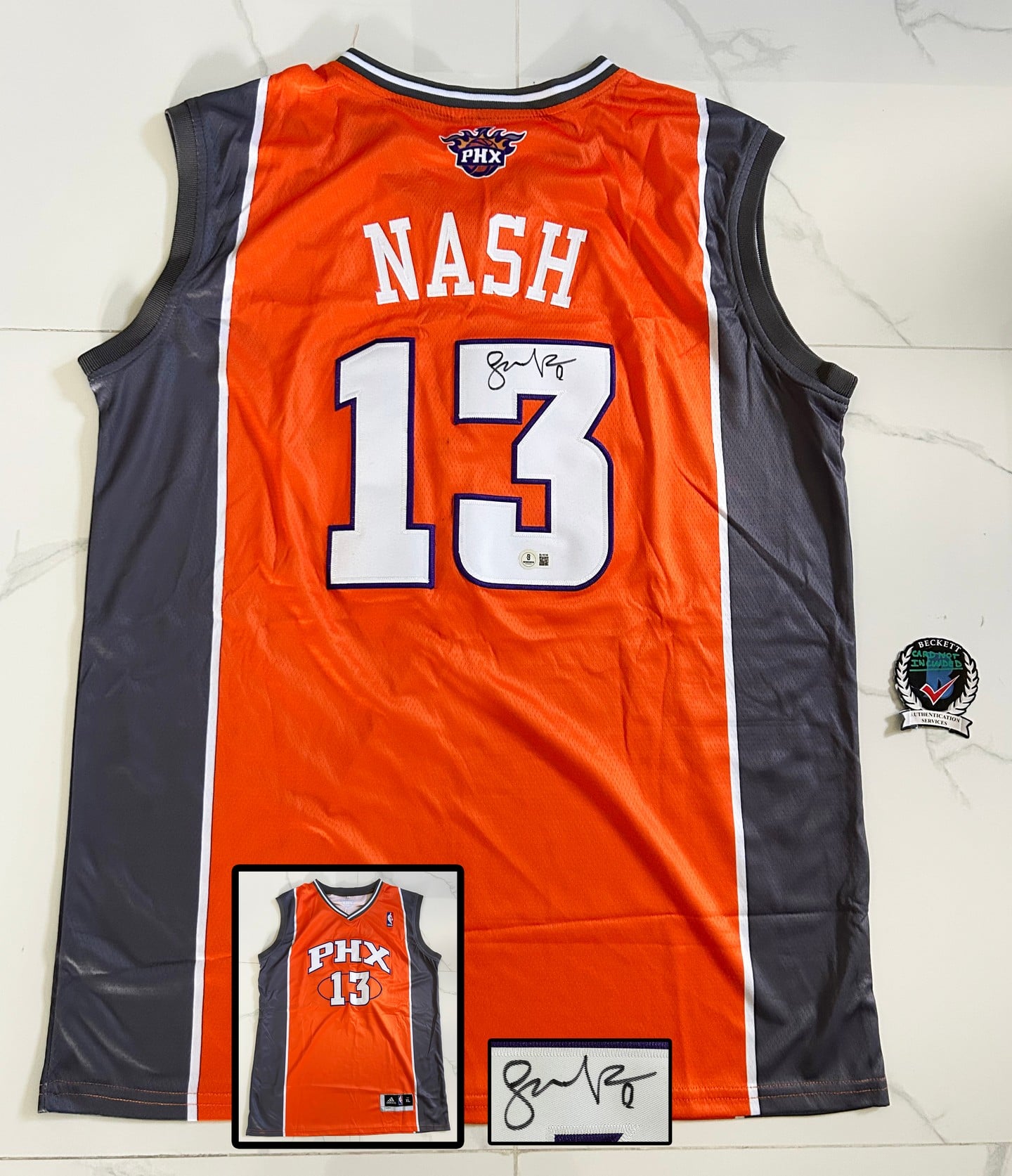 Steve Nash Signed Jersey Phoenix Suns Beckett BAS 2