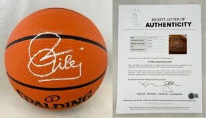 Pat Riley Signed Basketball Miami Heat Beckett BAS