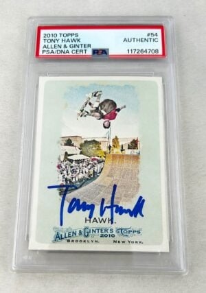 Tony Hawk Signed Card 2010 Topps Allen & Ginter #54 PSA/DNA