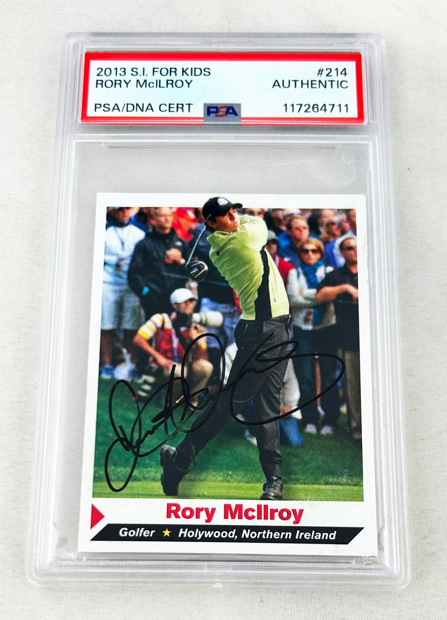 Rory McIlroy Signed Card 2013 SI For Kids PSA/DNA