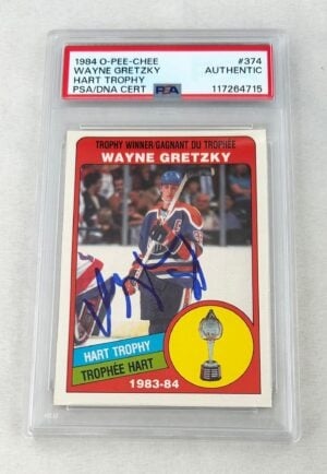 Wayne Gretzky Signed Trading Card 1984 O-Pee-Chee #374 PSA/DNA