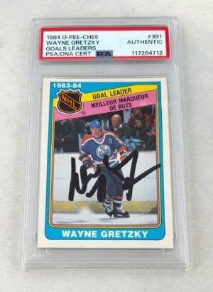 Wayne Gretzky Signed Trading Card 1984 O-Pee-Chee #381 PSA/DNA