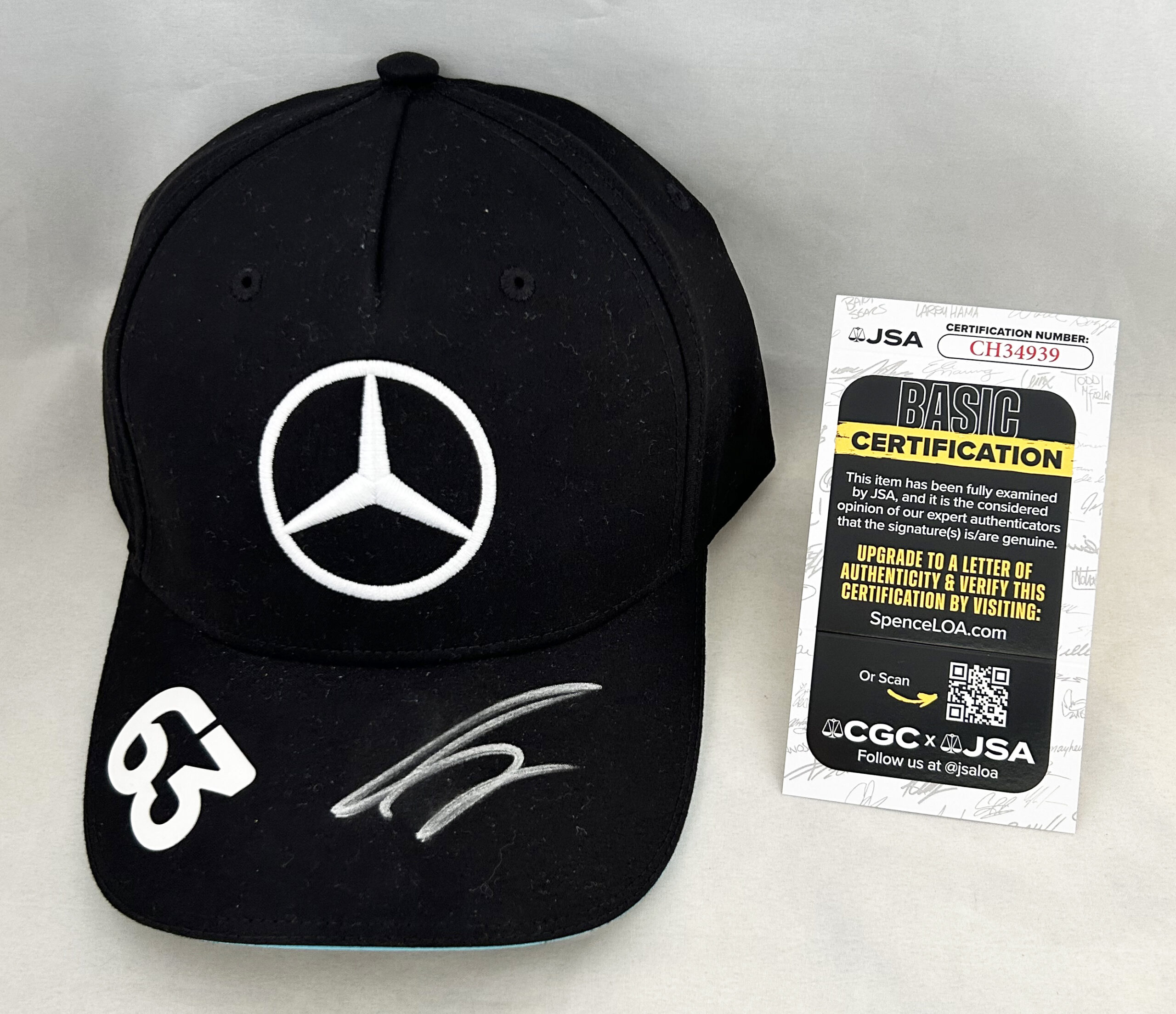 George Russell Signed Hat Mercedes Racing F1 JSA 1