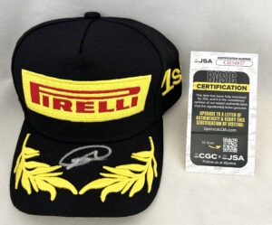 Romain Grosjean Signed Hat Pirelli Haas F1 JSA