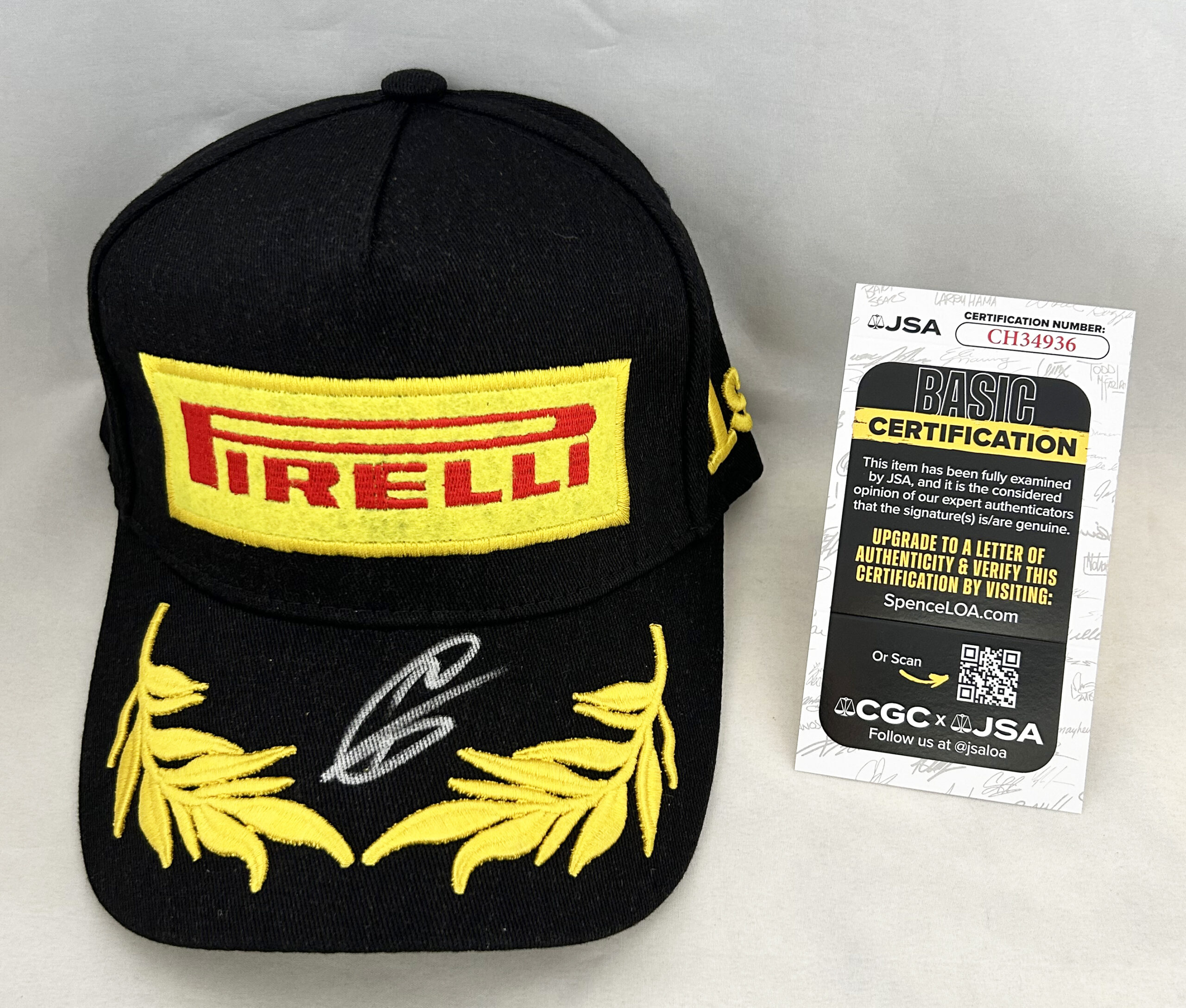 Romain Grosjean Signed Hat Pirelli Haas F1 JSA 1