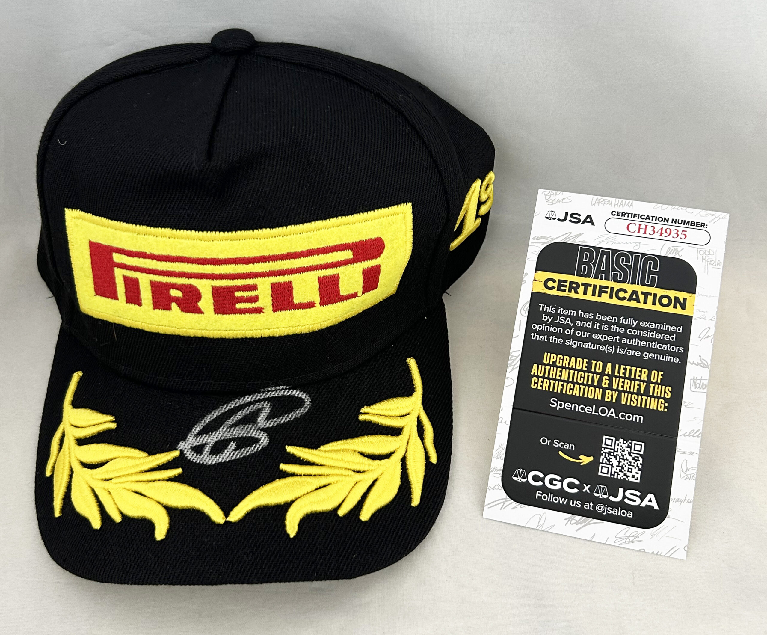 Romain Grosjean Signed Hat Pirelli Haas F1 JSA 2