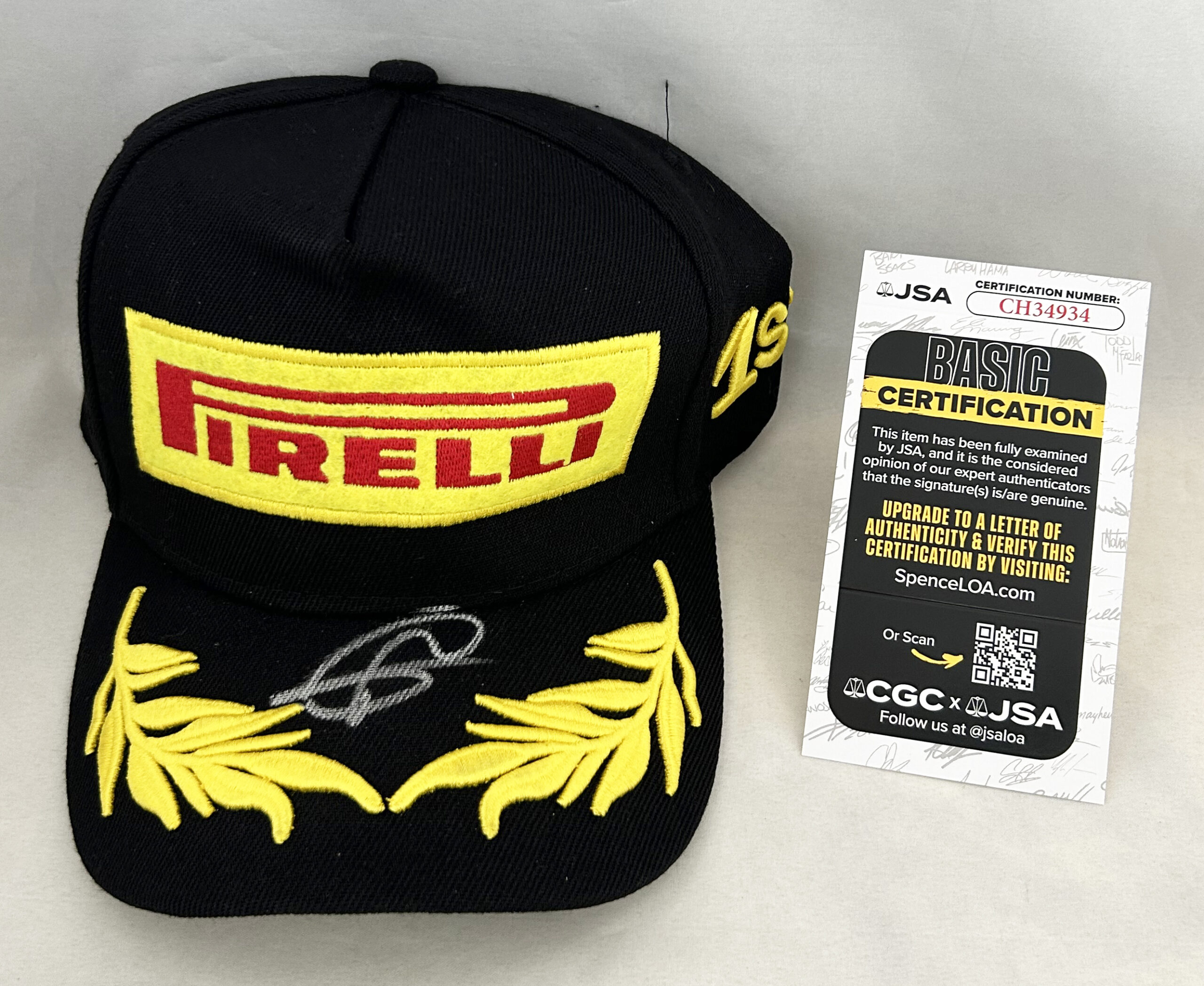 Romain Grosjean Signed Hat Pirelli Haas F1 JSA 3