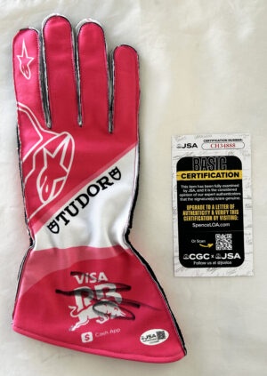 Isack Hadjar Signed Racing Glove Visa Cash App Racing Bulls 2025 Miami GP F1 JSA