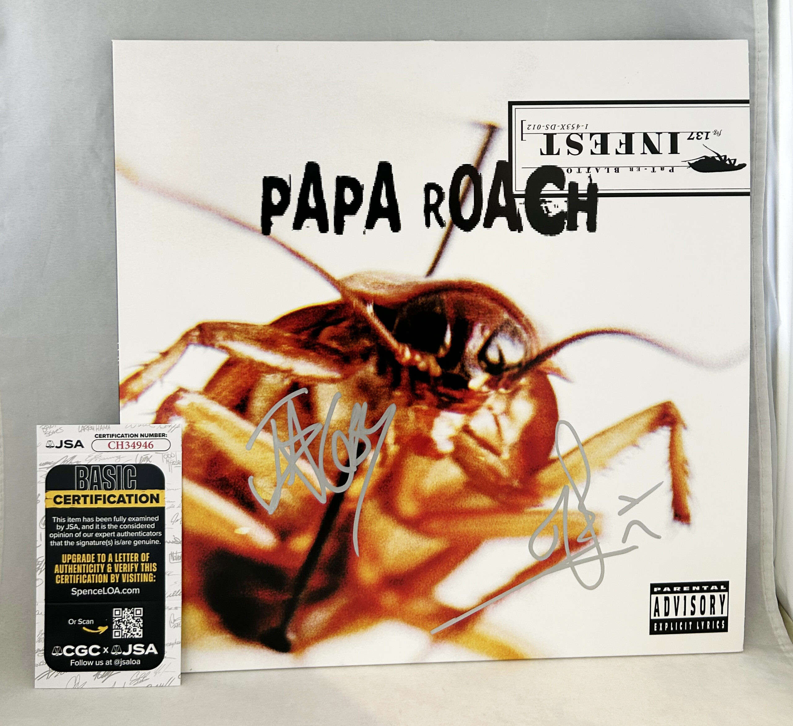 Papa Roach Signed Vinyl LP Album Infest Jacoby Shaddix Tobin Esperance JSA 2