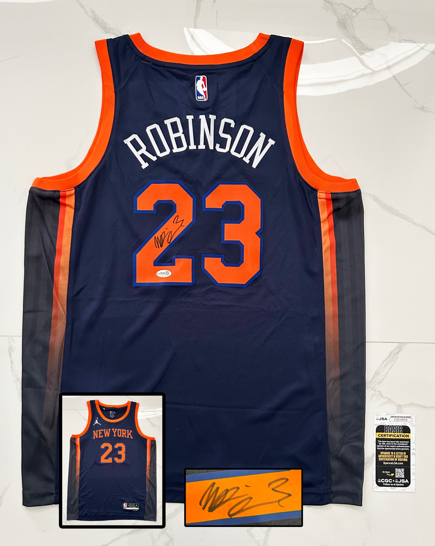 Mitchell Robinson Signed Jersey New York Knicks JSA