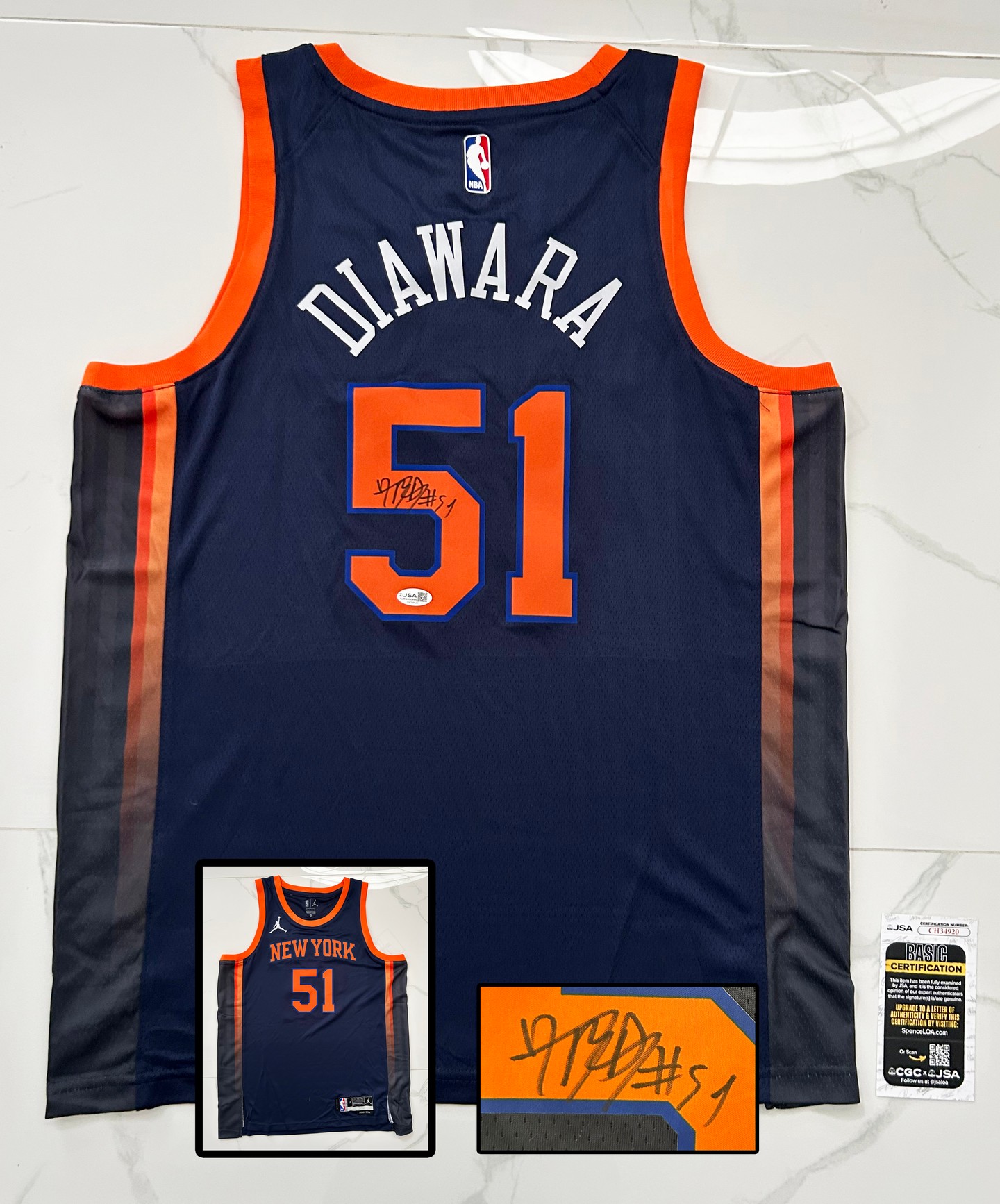 Mohamed Diawara Signed Jersey New York Knicks JSA